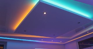 Натяжной потолок с подсветкой Полевской, цена от 2094 руб.